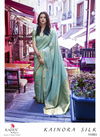 Green Colour Latest Designer Fancy Festive Wear Heavy Printed Banarasi Silk Sarees Collection 111003